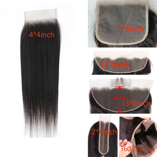 Lace Closure Frontal Straight Human Hair  Lace Frontal