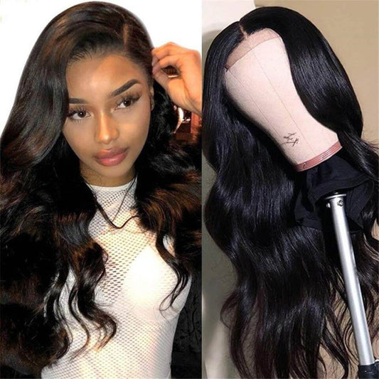 4x4 Human Hair Wigs Body Wave Density 180%