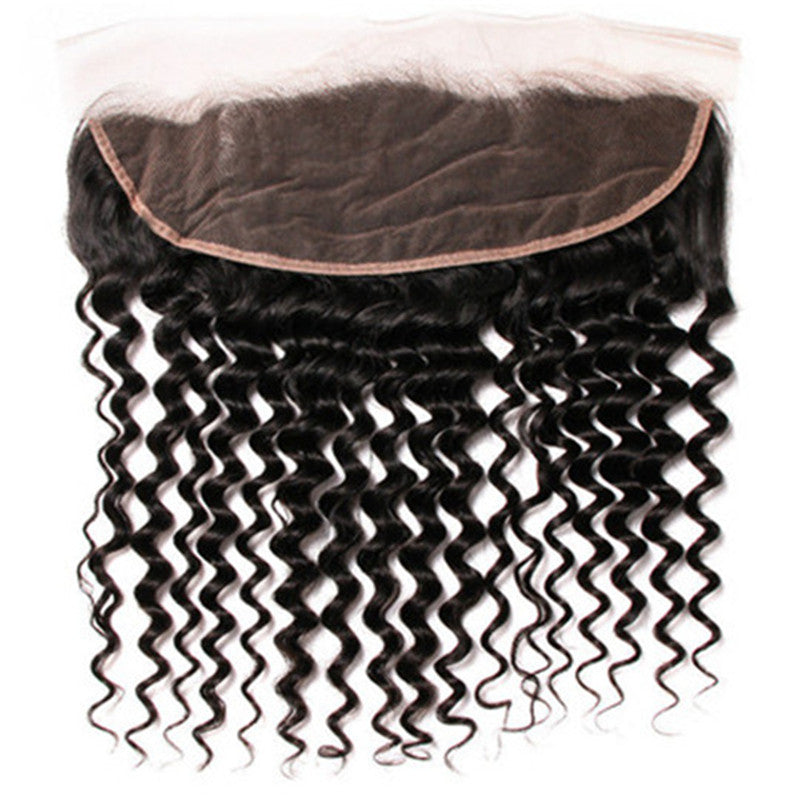 13x4Closure Deep Wave Human Hair Lace Frontal
