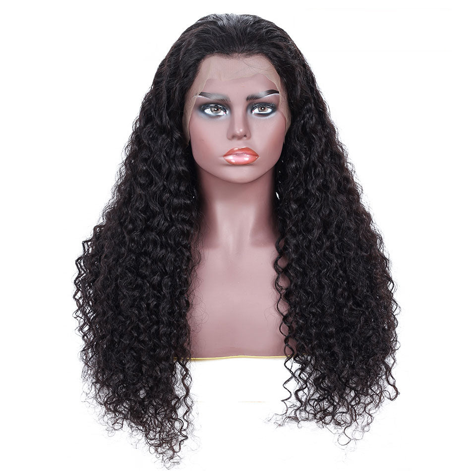 13x4 Human Hair Wigs Kinky Curly Density 180%